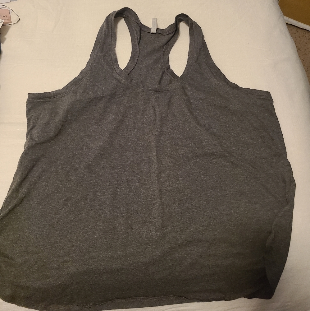Gray racer-back Tank